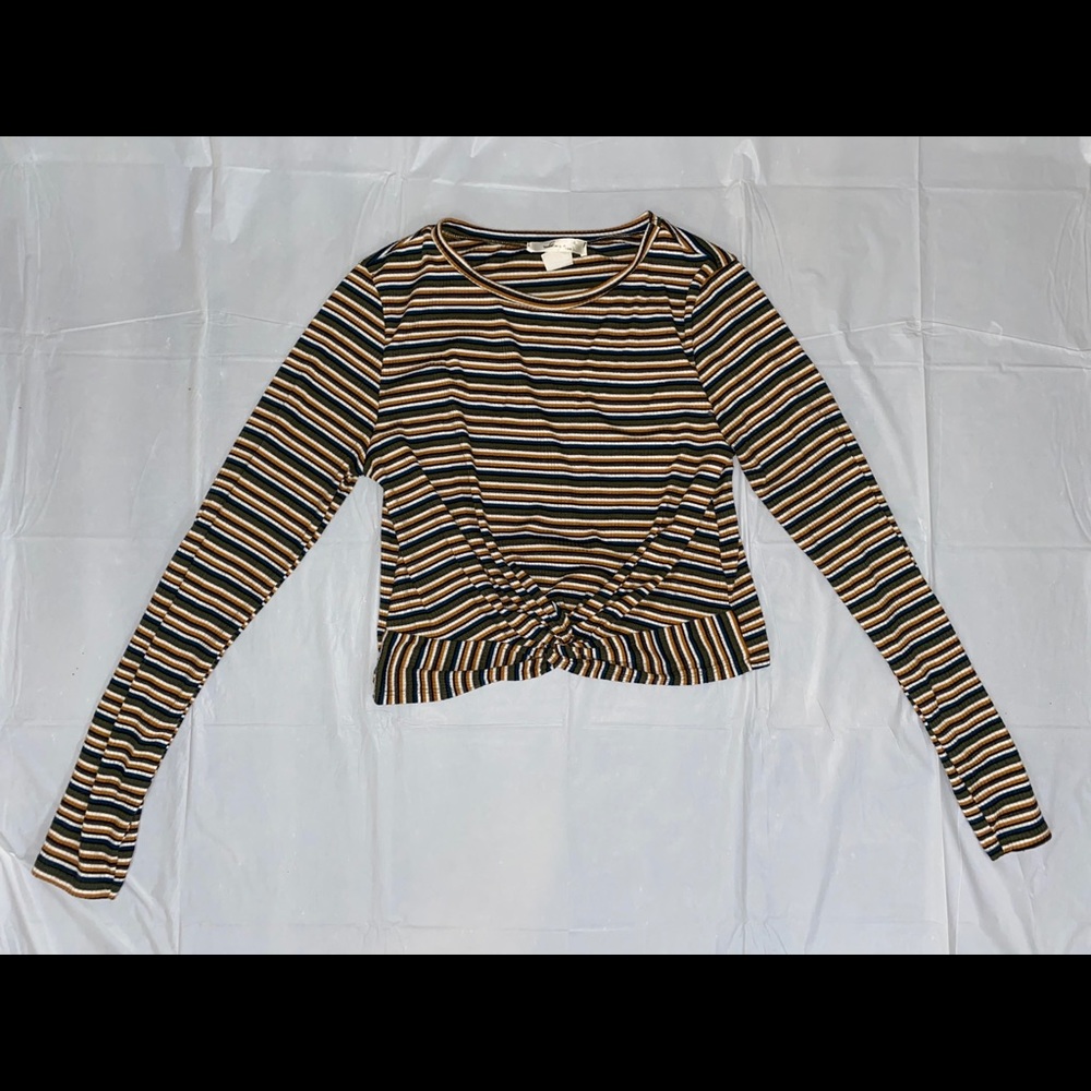 Colorful Striped Crop Top